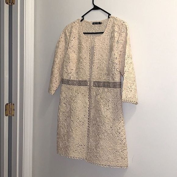 Nic+Zoe floral embroidered wedding lace blazer